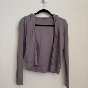 Sunday Best Mauve Hooded Zip-Front Jacket